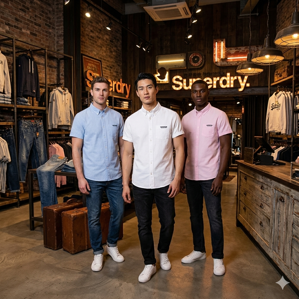 【直播】Superdry LX041046 Core 短袖牛津襯衫(SDUIHAP60)