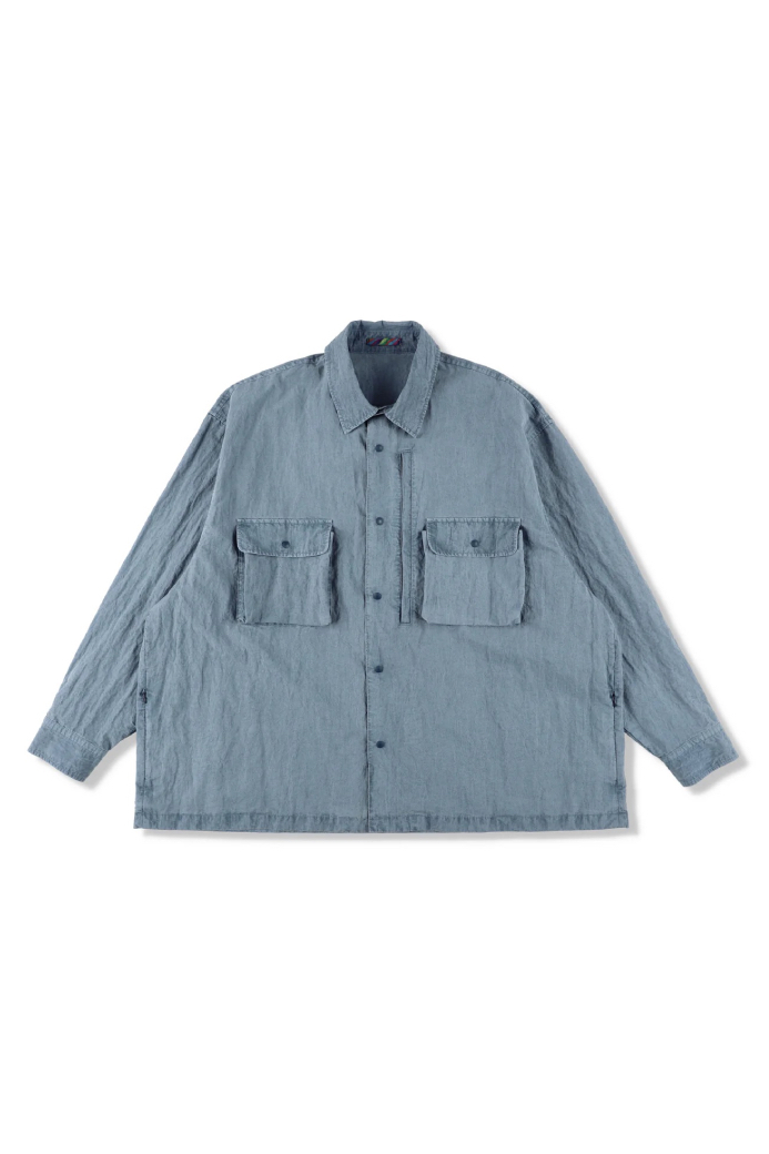 IS-NESS PIGMENT-DYED LONG-SLEEVE SHIRT (2COL)