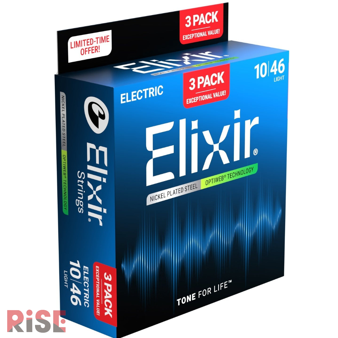 ELIXIR 10-46 OPTIWEB 三包裝 電吉他弦 奈米包覆層 超薄型 16552