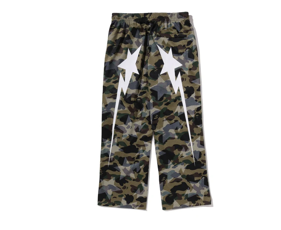 【BAPE男生】0411發售 STA OVER PRINT 1ST CAMO STA MESH SWEATPANTS ● 1M30-152-302