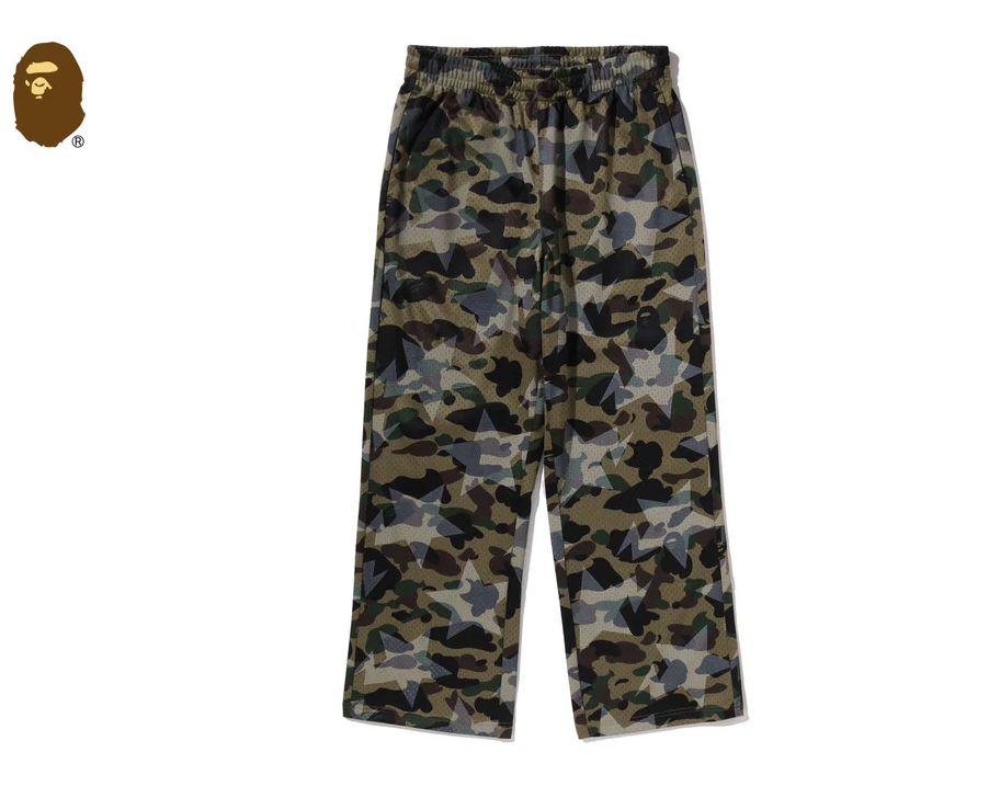 【BAPE男生】0411發售 STA OVER PRINT 1ST CAMO STA MESH SWEATPANTS ● 1M30-152-302