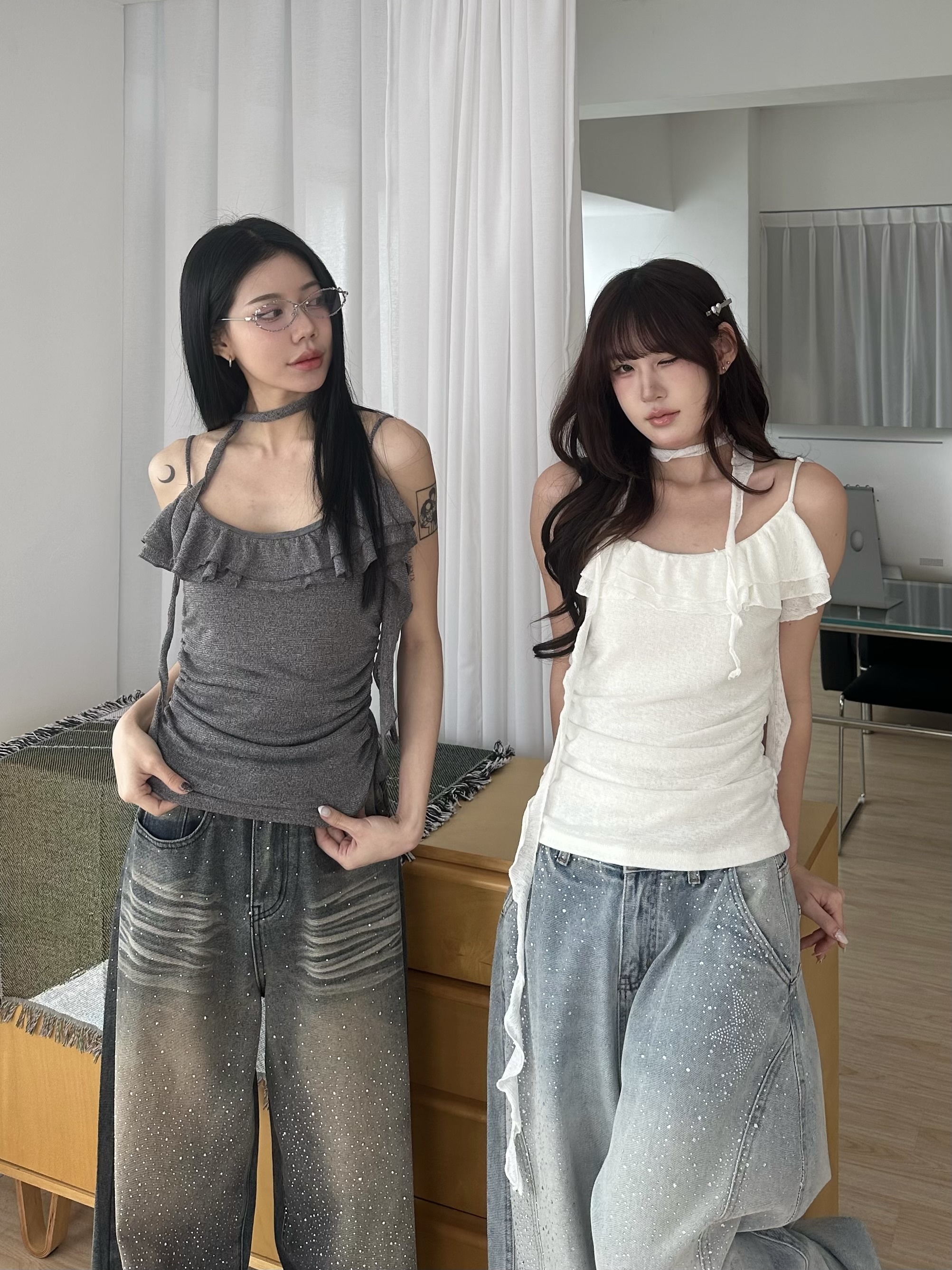 小腹隱形抓腰細肩繞脖背心