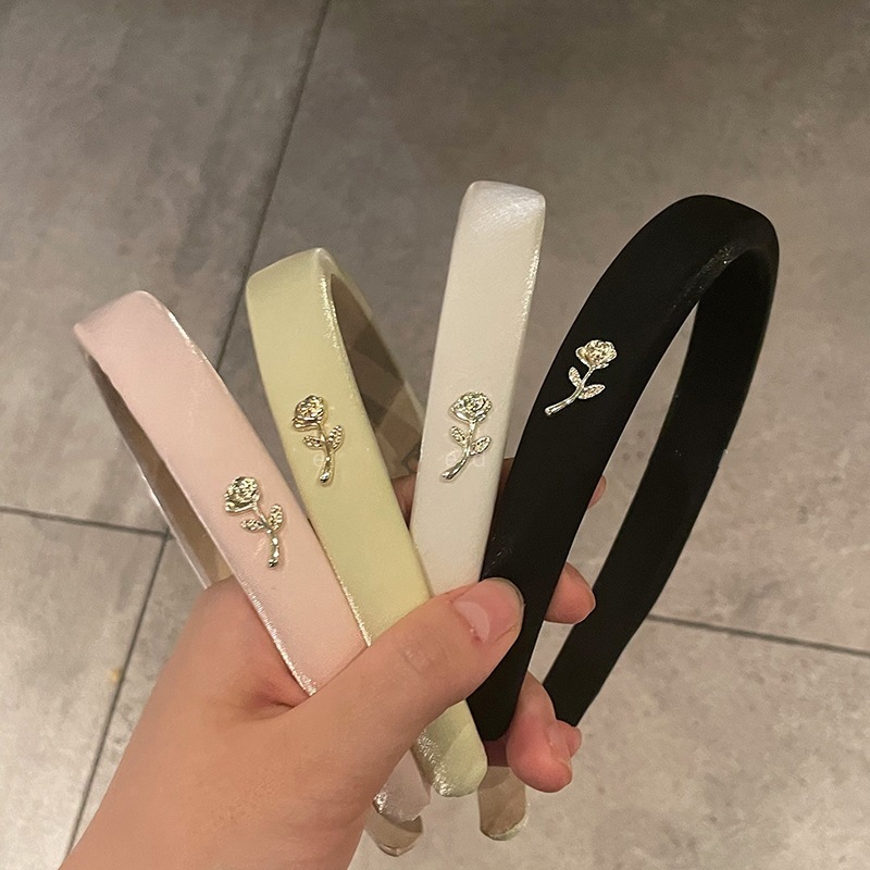 Chanel-Inspired Rose Satin Headband