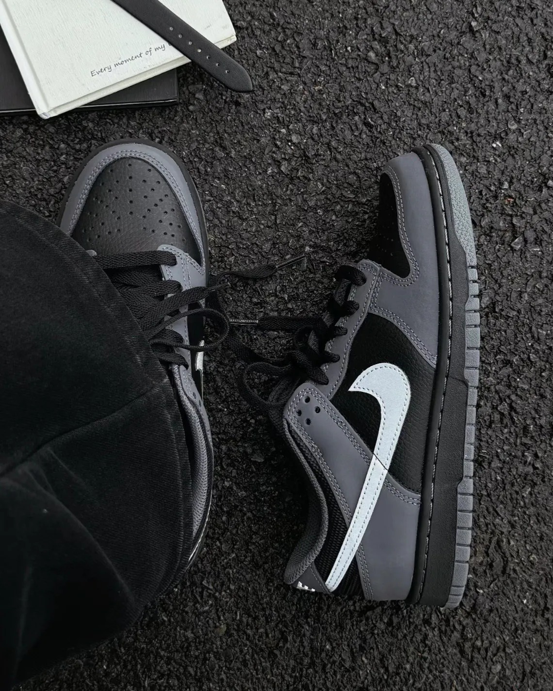 【逢甲 FUZZY】Nike Dunk Low GS "Black Reflect Silver" 荔枝皮 灰黑 國外限定 IM6028-010