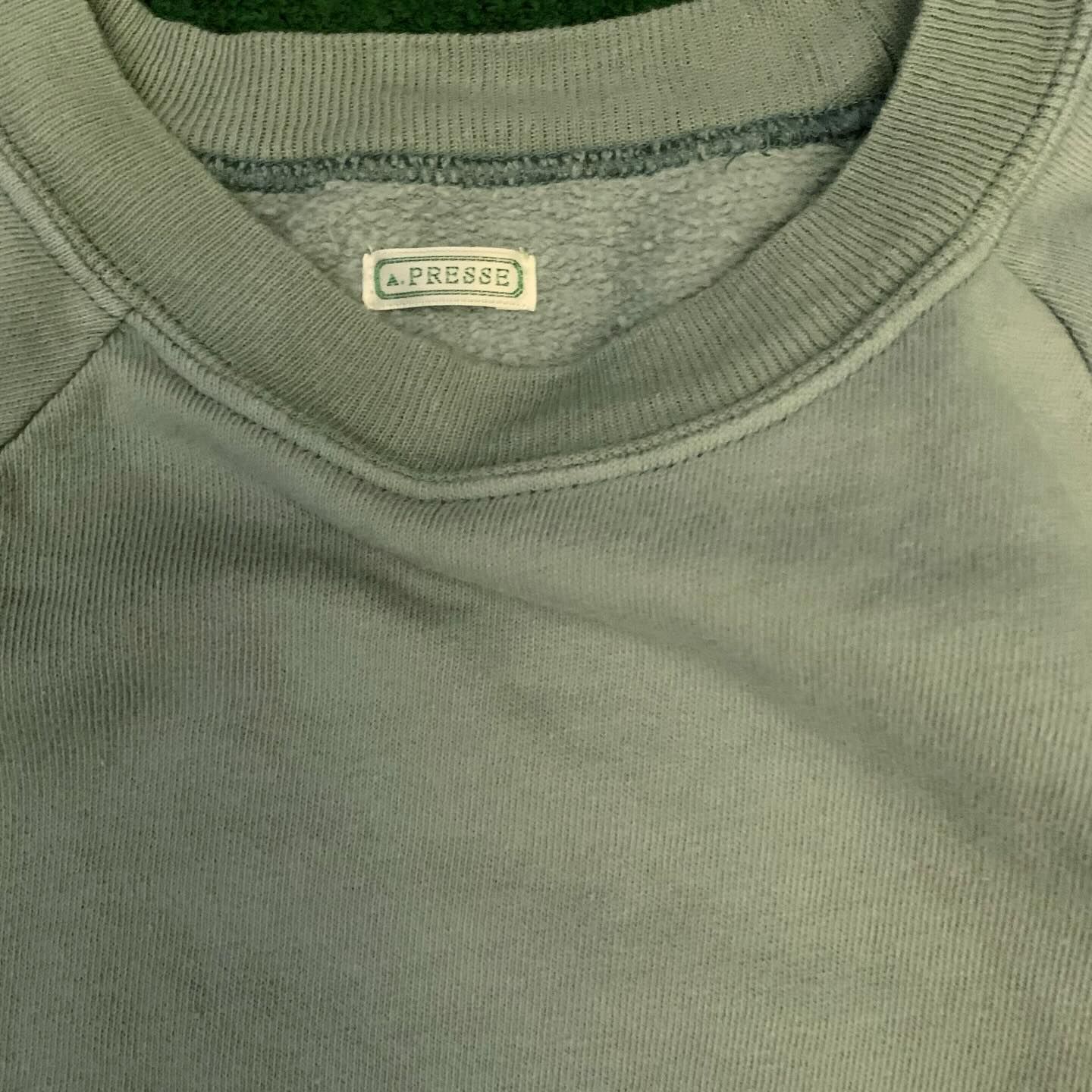 A.PRESSE 2026 VINTAGE LIGHT WEIGHT SWEATSHIRT (26SAP-05-09) - GREEN SIZE 3