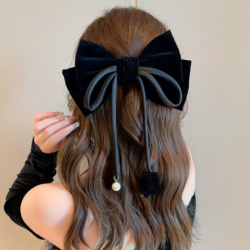 Elegant Plush Pendant Ribbon Bow