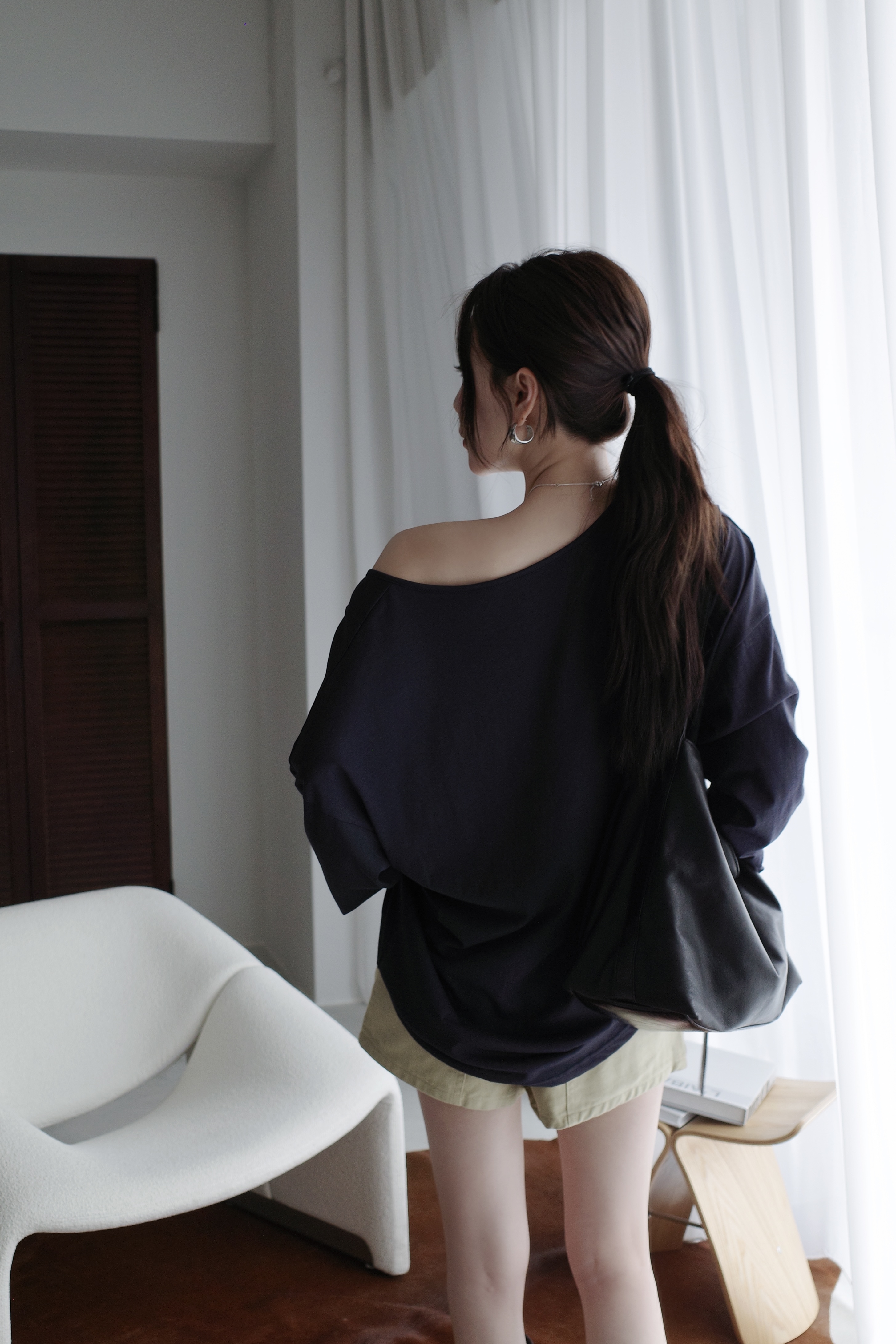 (預購)#AN45 屁屁小一號修身短褲裙(白/卡其)