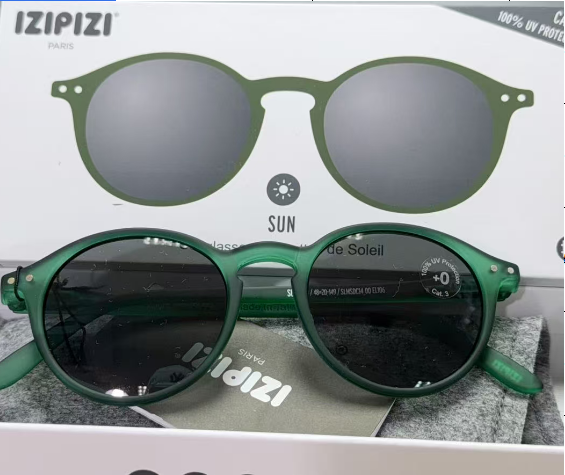 GE260410-P20-太陽眼鏡Sunglasses-圓形透綠-3760222625876-#D(+0)-Green crystal-Grey Lenses