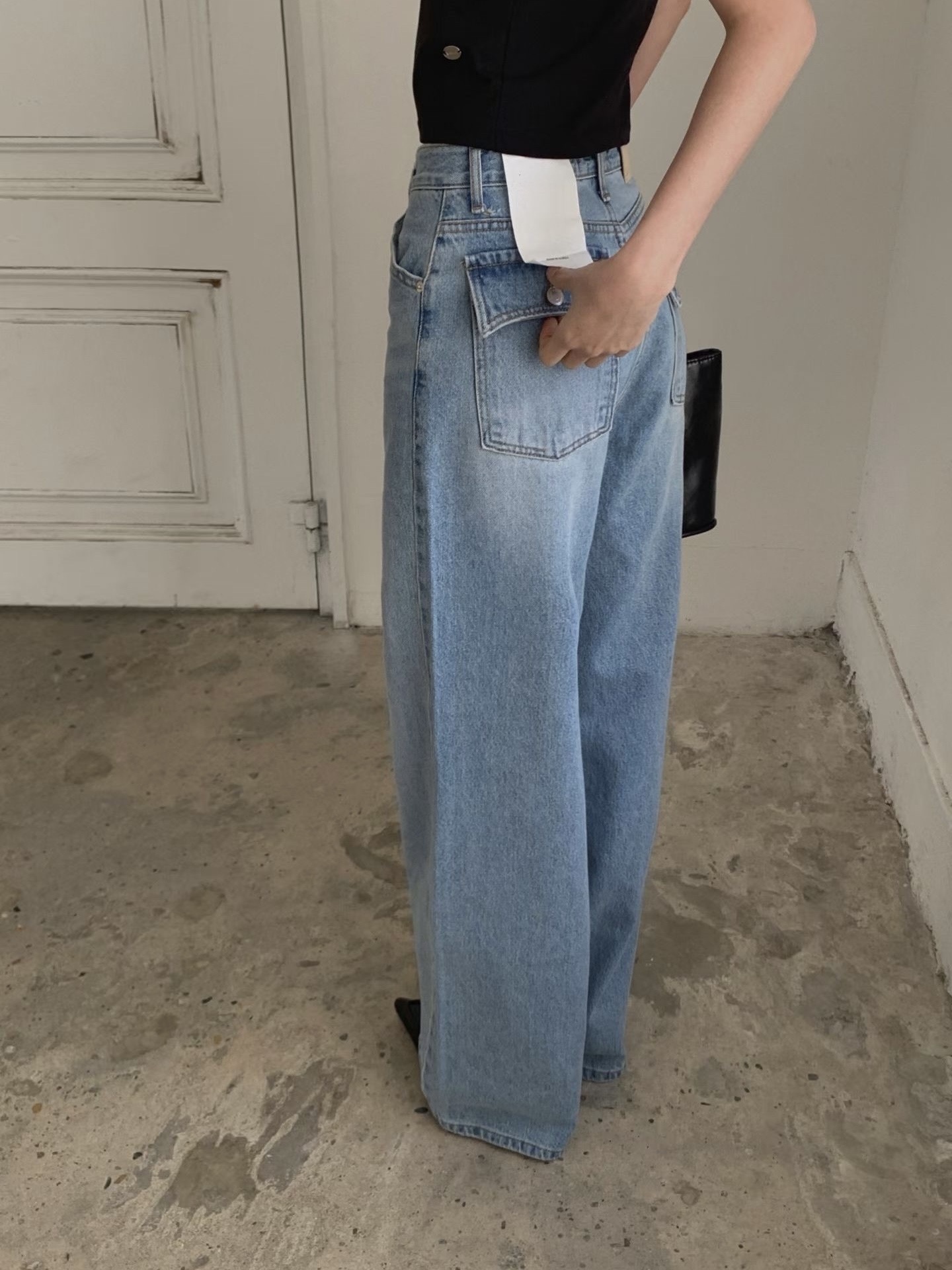 E03 雙口袋牛仔長褲S/M/L