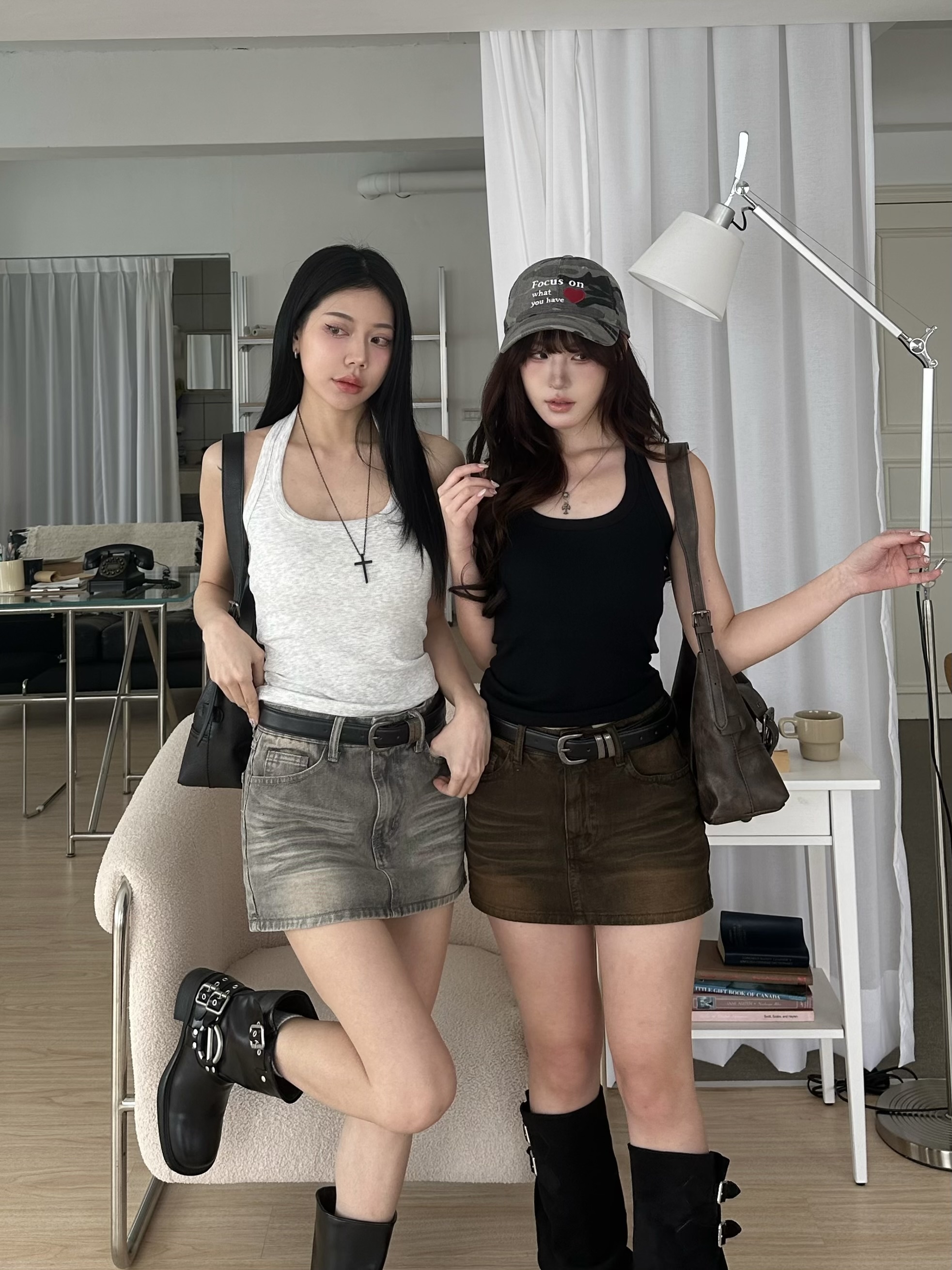 微辣小貓鬚牛仔短裙