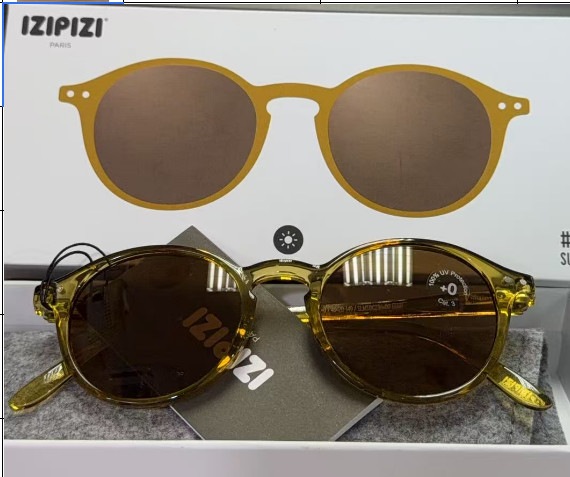 GE260410-P17-太陽眼鏡Sunglasses-圓形透黃-3701210432892-#D-Golden green-Brown Lenses