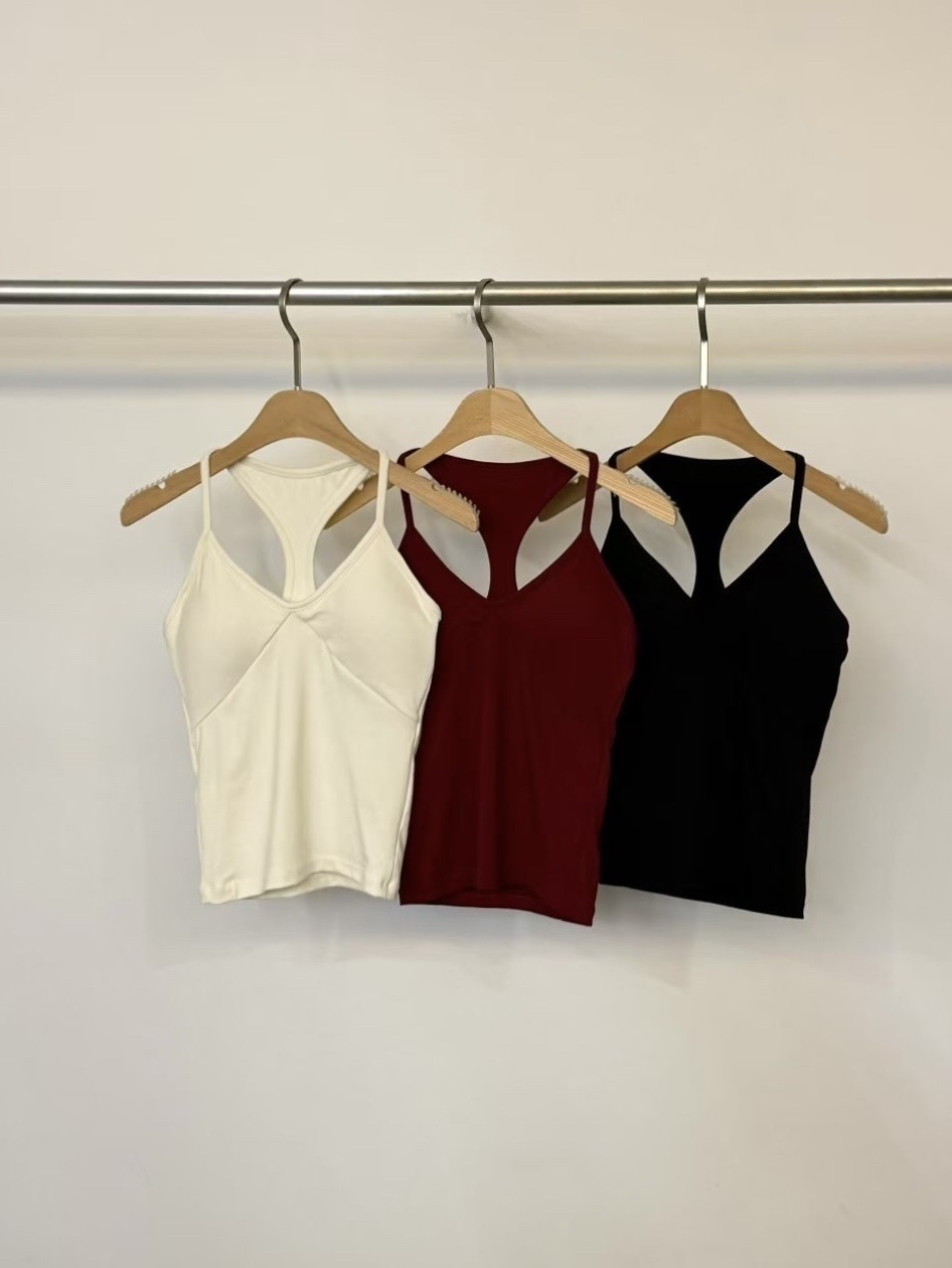 E01 低脊心bra top (紅/黑/白)