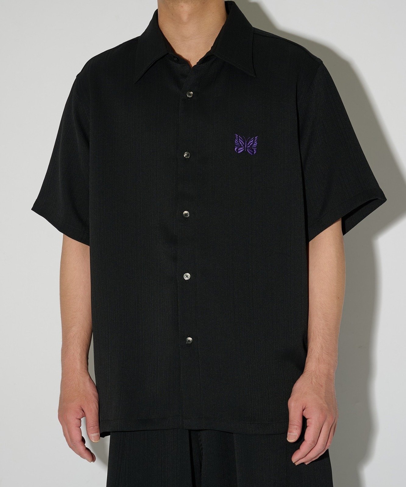 現貨|NEEDLES 別注 Papillon Emb. S/S Shirt - Art Pique Pleats