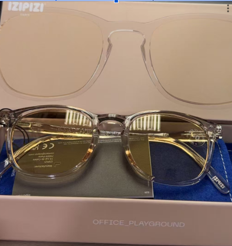 GE260410-P16-太陽眼鏡Sunglasses-方形透茶色-3701210437613-#E-Paper note beige-Brown Lenses