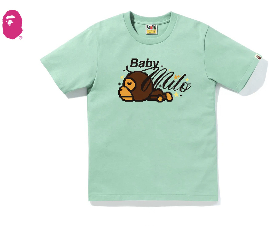 【BAPE女生】0411發售 RETRO PIXEL BABY MILO TEE ● 2M30-210-029