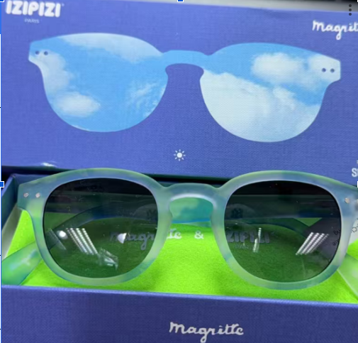 GE260410-P14-太陽眼鏡Sunglasses-方形水彩藍-3701210430966-#C-Clouds-Blue sky shading Lenses