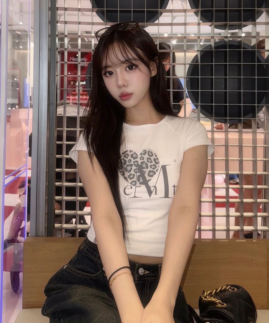 【Luxury】 MUCENT 豹紋愛心短袖 簡約百搭短袖 女款 貼身 OVERSIZE 寬鬆短T 顯瘦版 韓國代購 脆上爆紅 純慾感