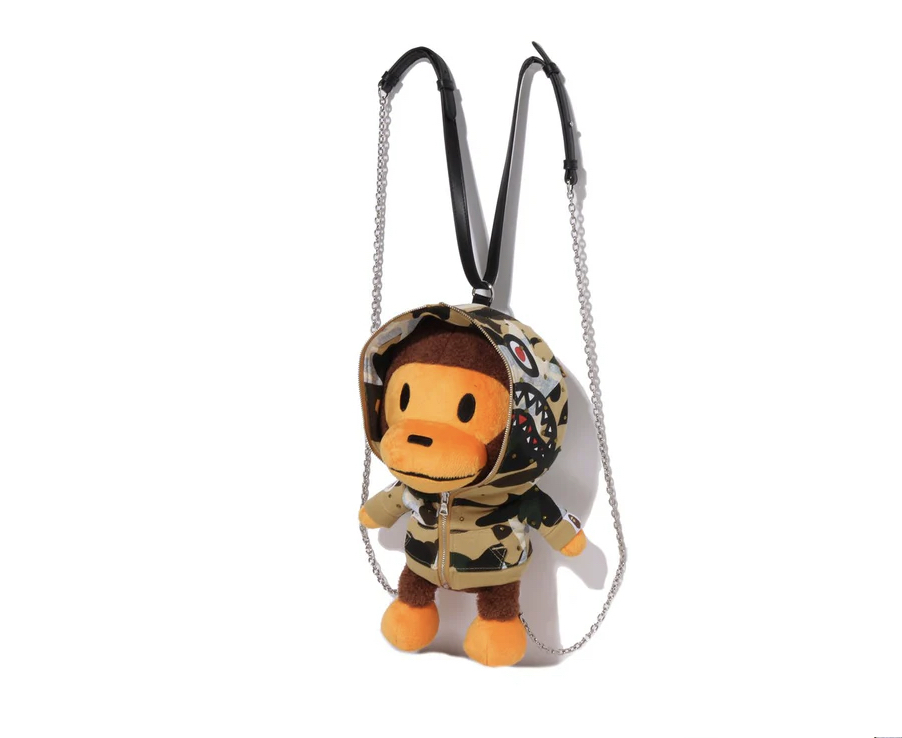 【BAPE配件】0411發售 STAR OVER PRINT 1ST CAMO BABY MILO PLUSH DOLL BACKPACK ● 2M30-289-302