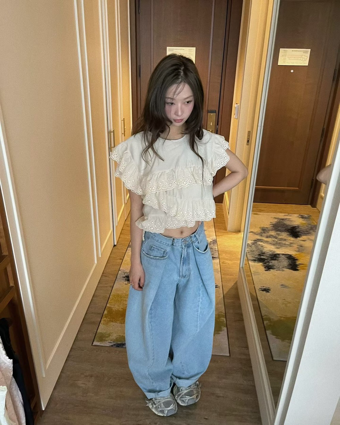 調節牛仔個性長褲