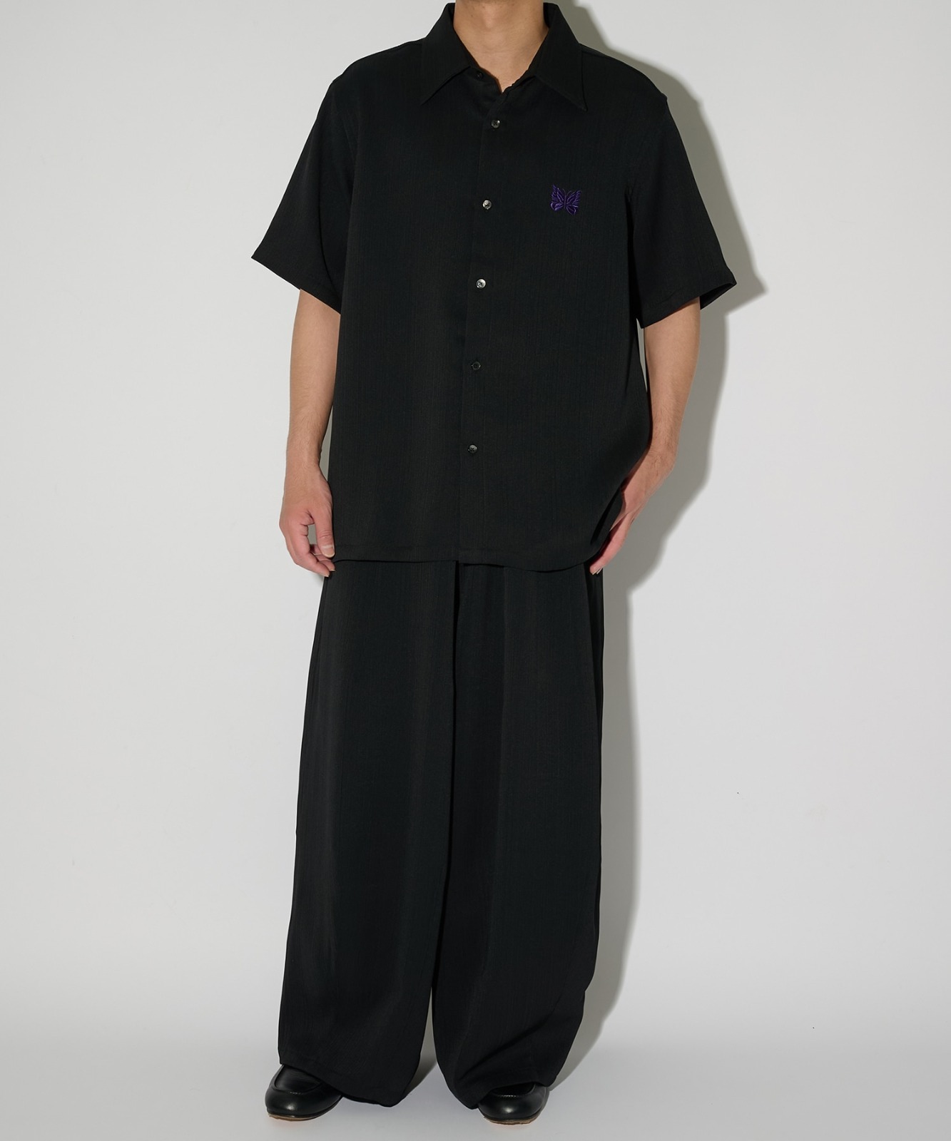 現貨|別注 Papillon Emb. H.D. Pant - Art Pique Pleats BLACK
