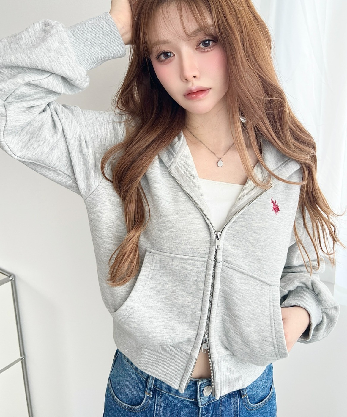 U.S. POLO ASSN. 日本限定 小Logo 刺繡 連帽外套 薄款 短版 修身 外套 4色