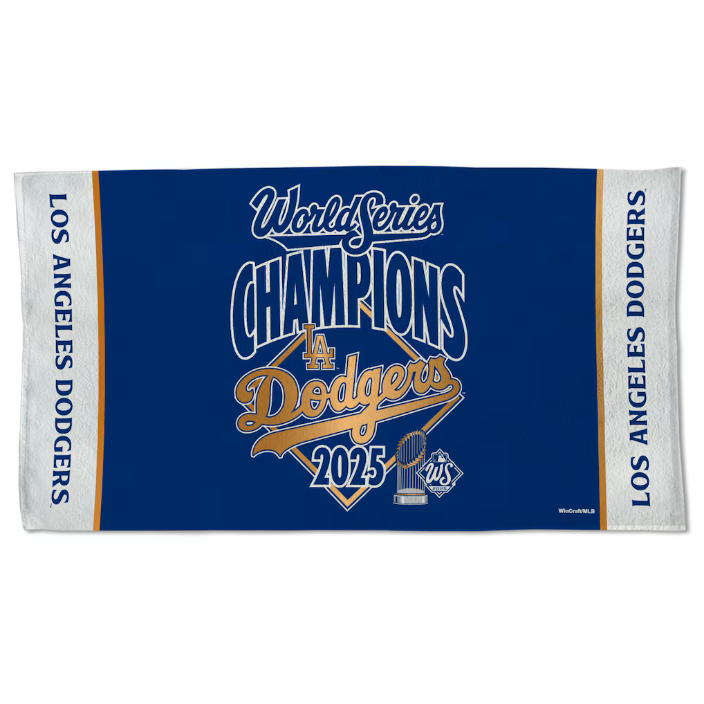 WinCraft 洛杉磯道奇隊 2025 世界大賽冠軍 更衣室毛巾
