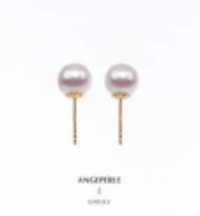 CF9158  天使之泪18K海水珍珠akoya耳釘 TSJCY198