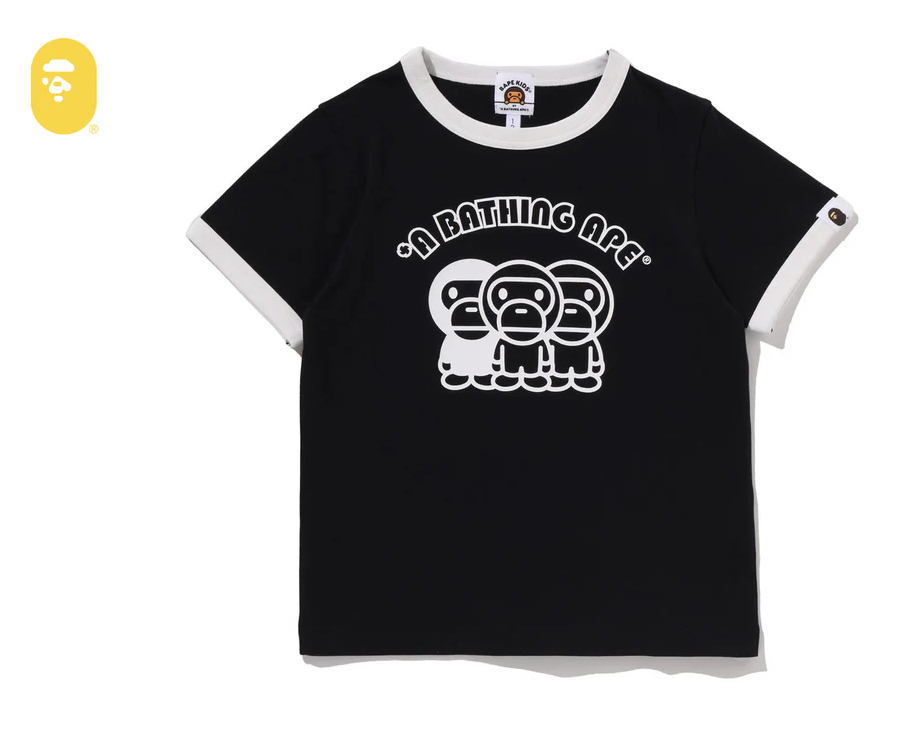 【BAPE童裝】0411發售 BABY MILO TRIM TEE ● 2M30-309-008