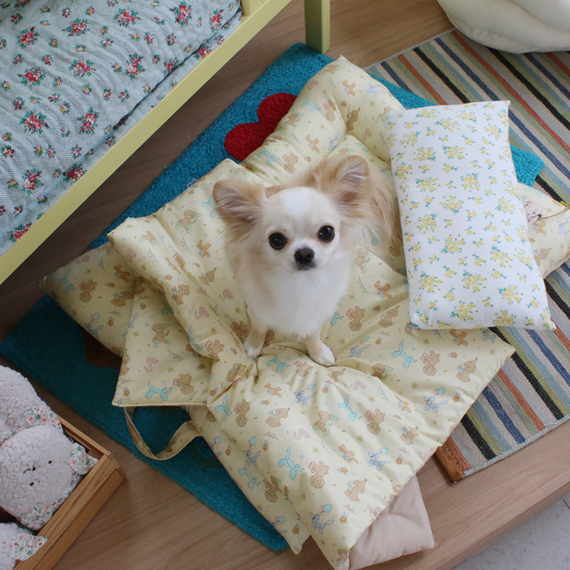 OOPS!｜外出休息墊 -  小狗氣球派對（黃色）