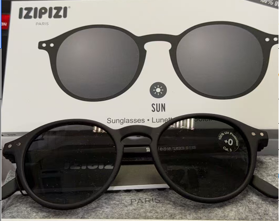GE260410-P23-太陽眼鏡Sunglasses-圓形黑色-3760222625524-#D(+0)-Black-Grey Lenses