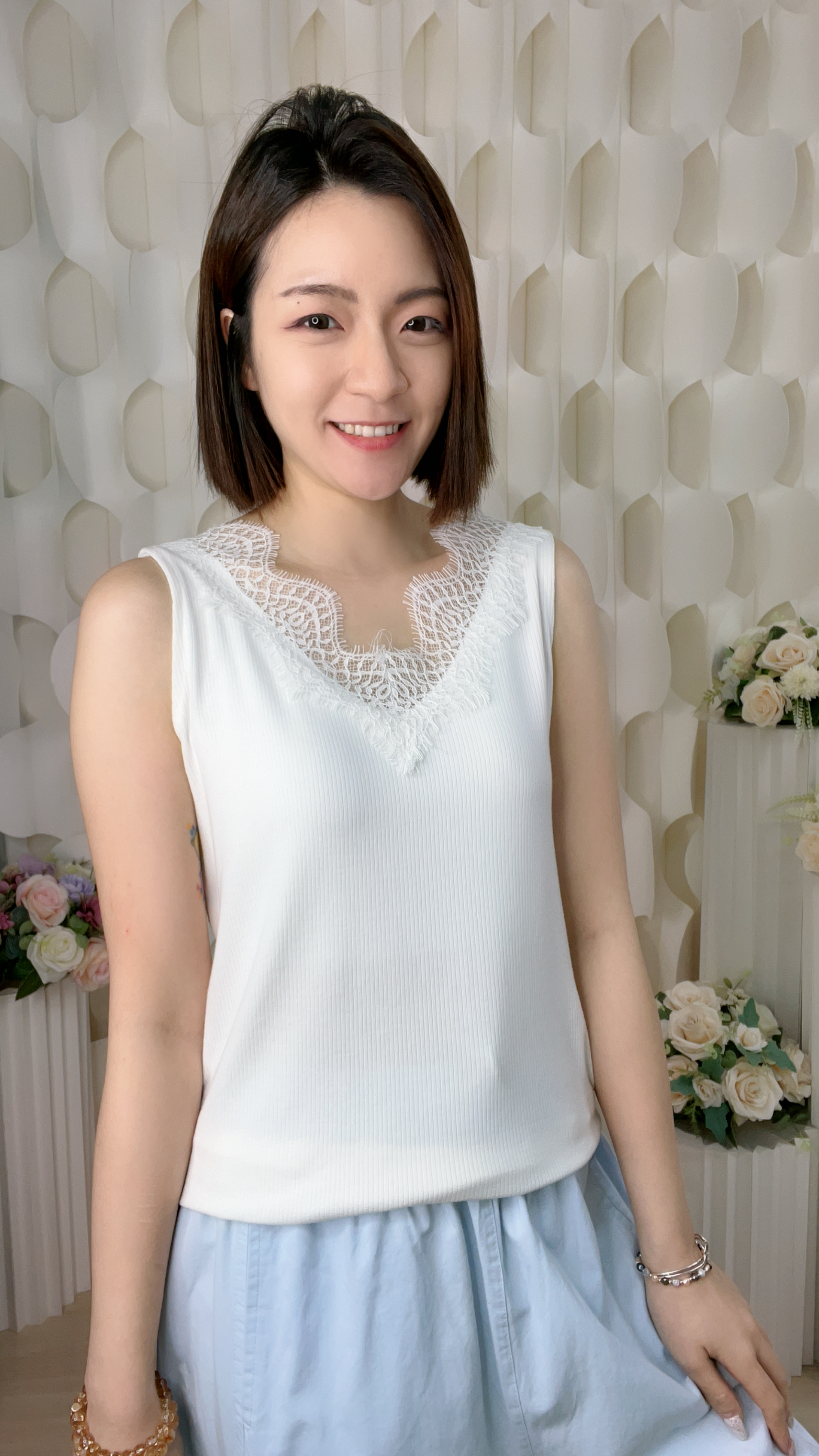 軟LACE棉質背心(胸32-48 腰32-44 長22吋)333 #1004clo