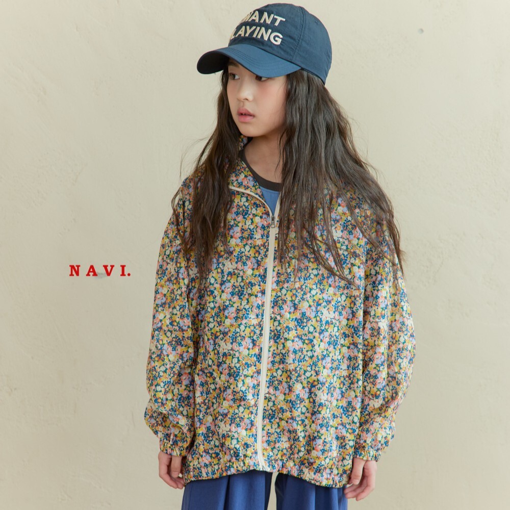 90-160 NAVI 夏日花園拉鍊外套 2色
