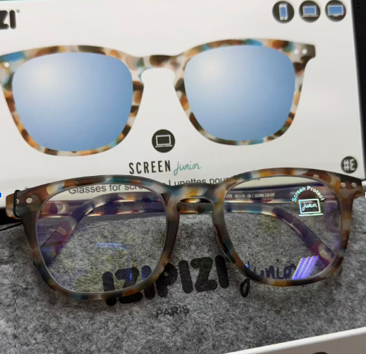 GE260410-P52-防藍光眼鏡-方形玳瑁色-兒童款-3760247690323-SCREEN #E(J)