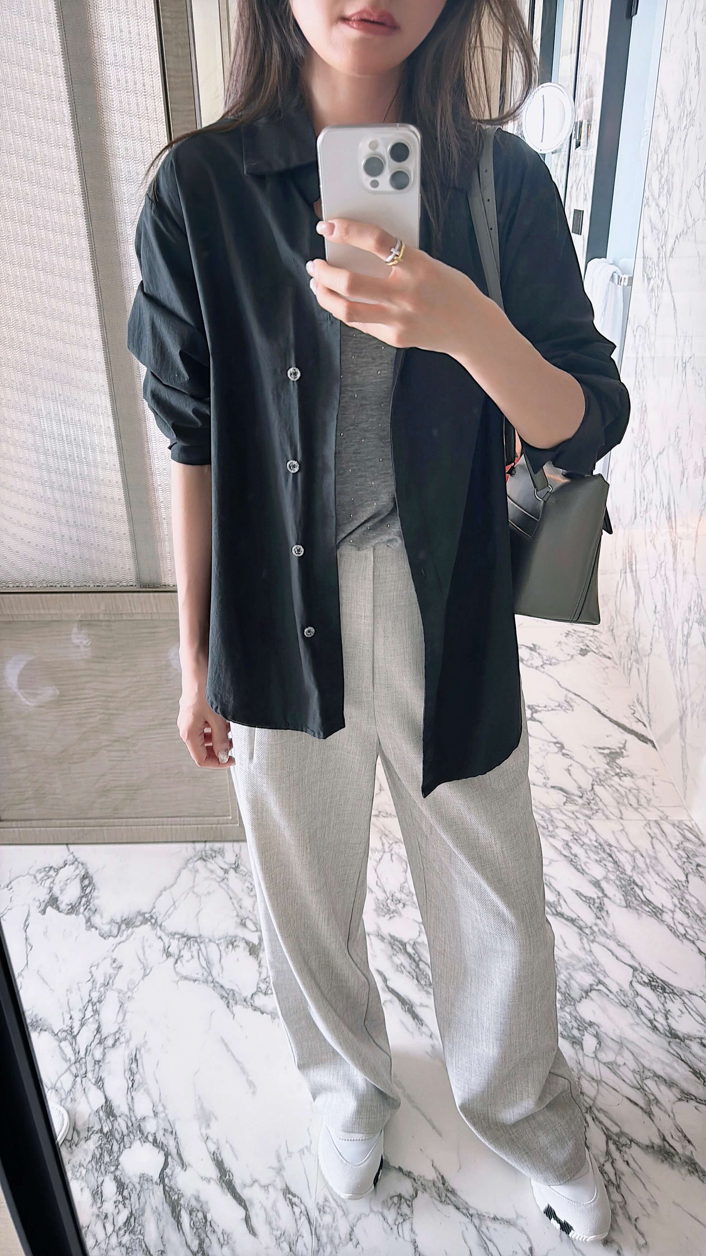 Asymmetric Button-Up Cotton-Poplin Shirt_SH243L16