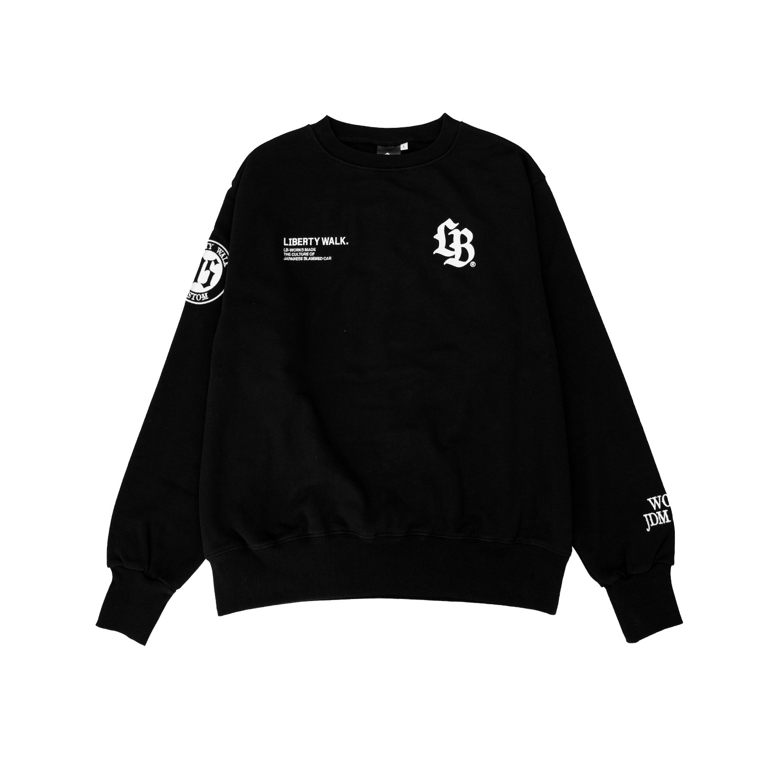 【LIBERTY WALK】0411 發售新品 LB Thorn Embroidery Logo Sweatshirt Black
