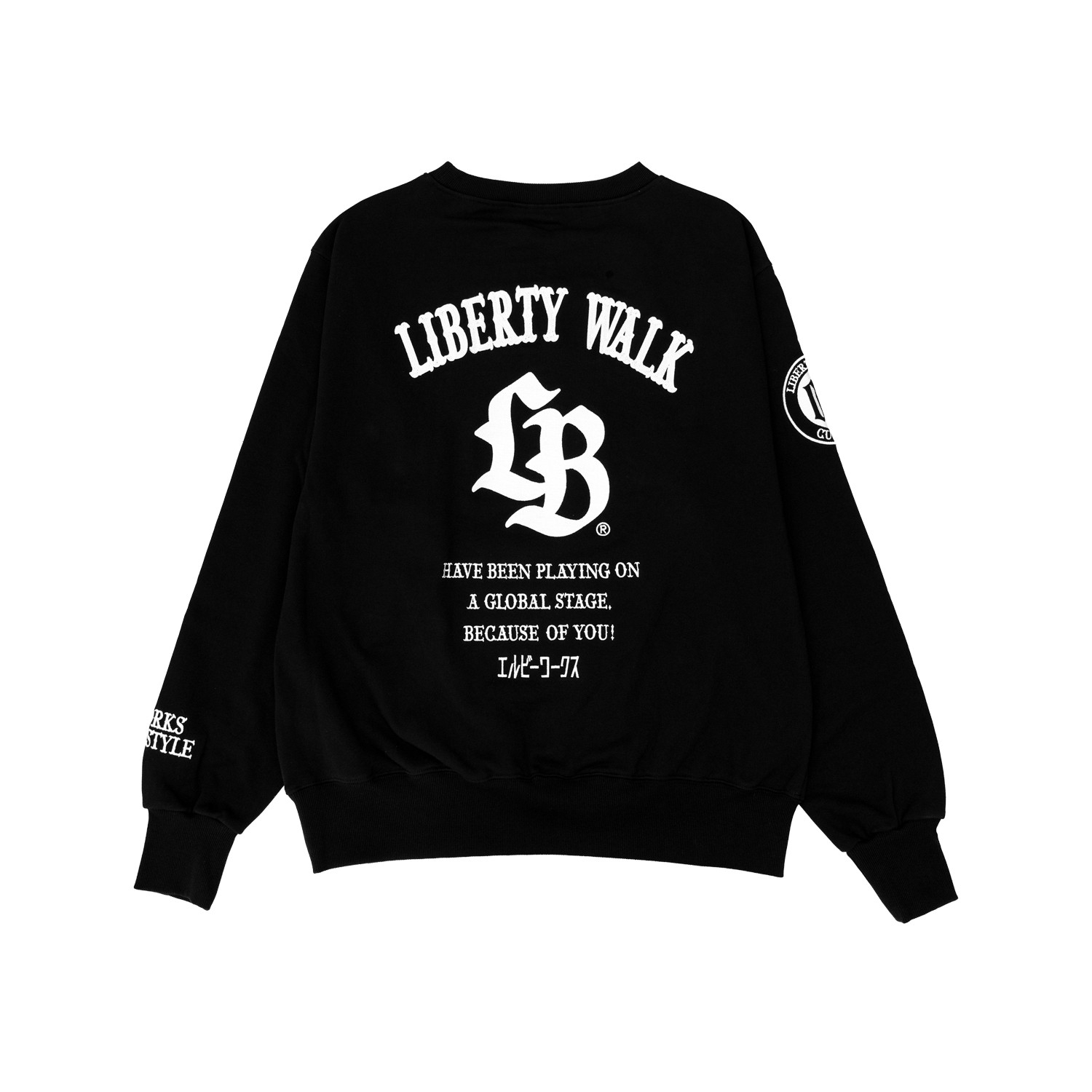 【LIBERTY WALK】0411 發售新品 LB Thorn Embroidery Logo Sweatshirt Black