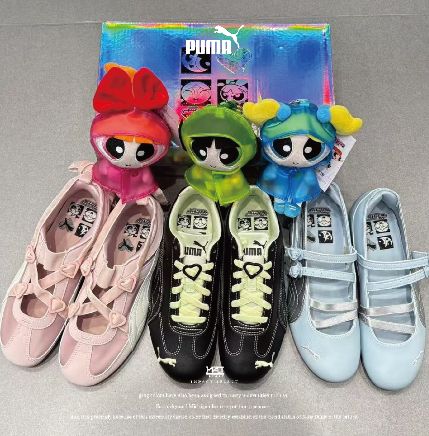 PUMA 飛天小女警 聯名款 花花 毛毛 泡泡