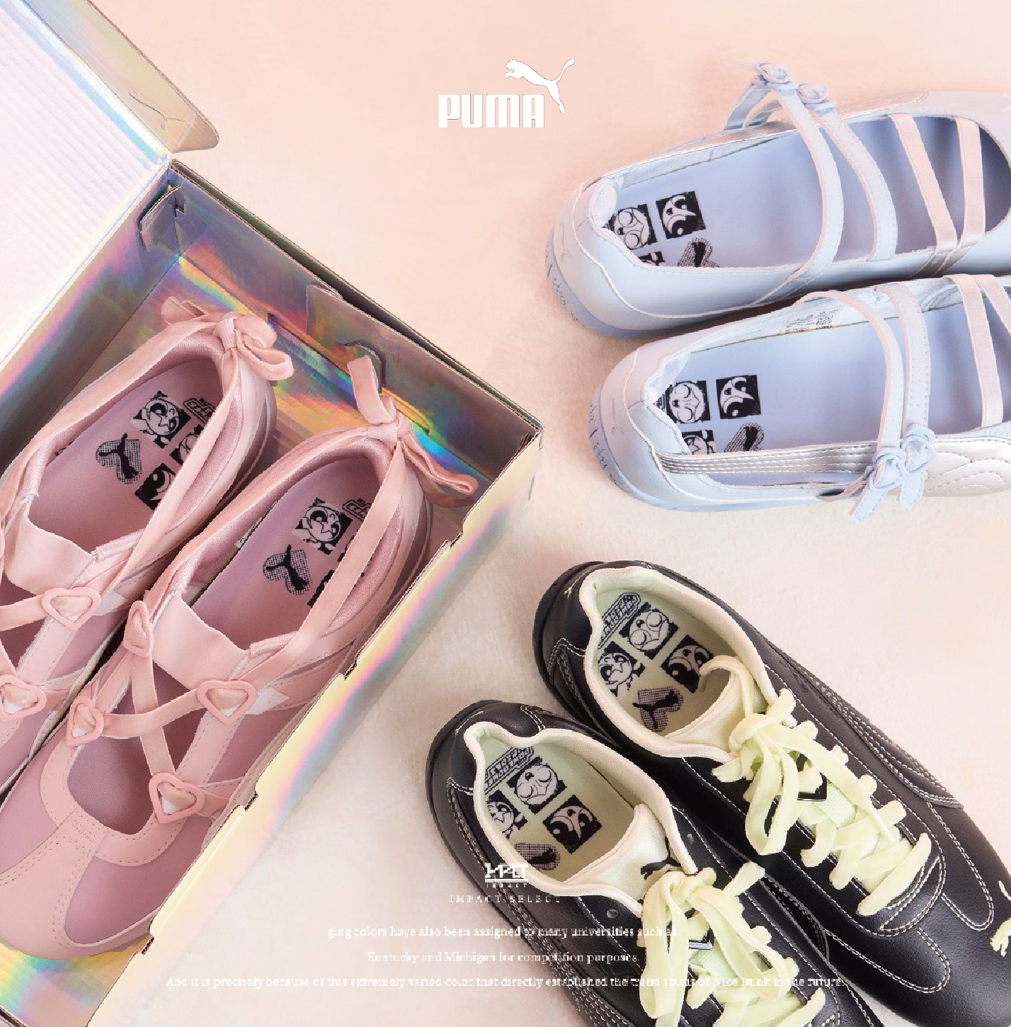 PUMA 飛天小女警 聯名款 花花 毛毛 泡泡