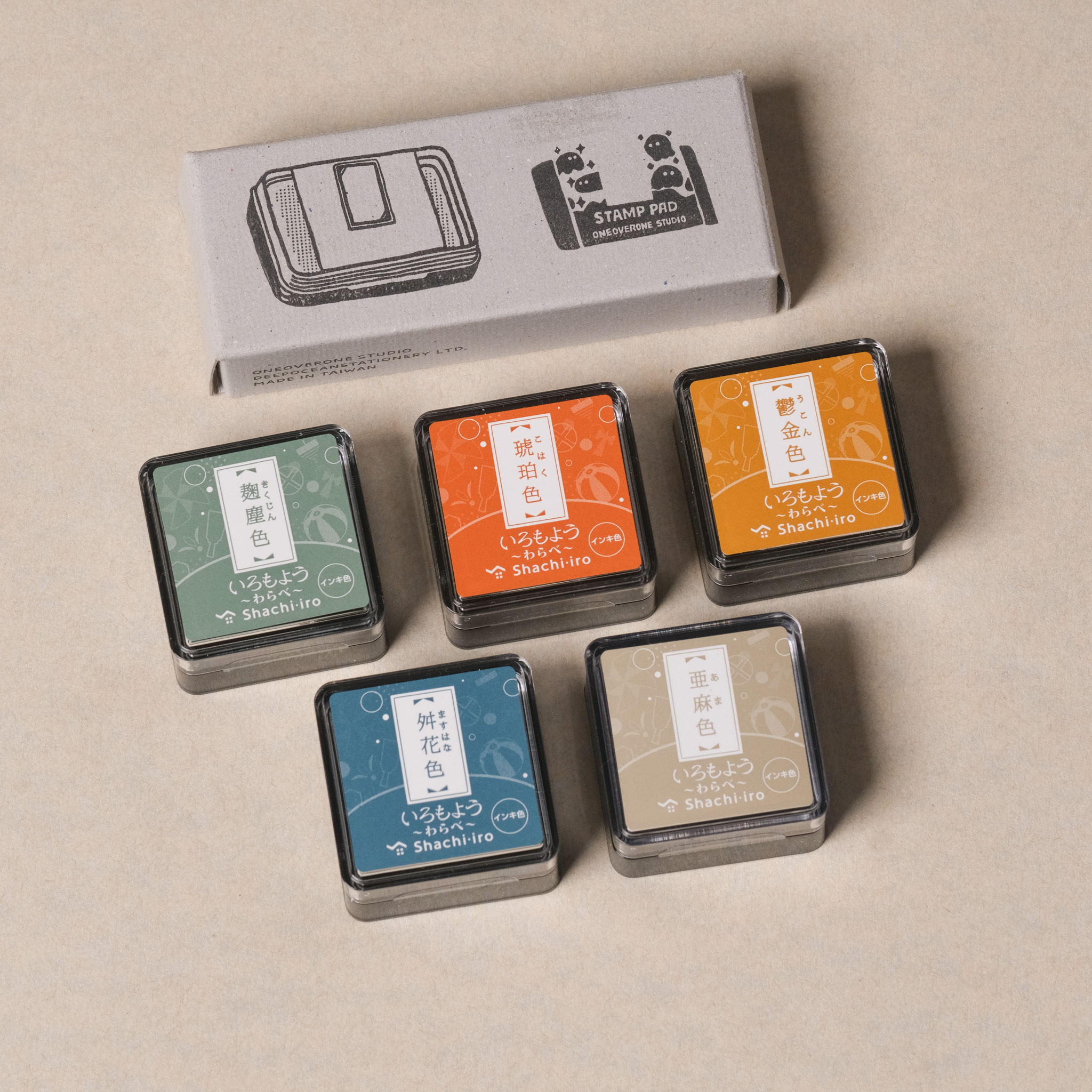 /套色印台 包色組合/ Shachi-iro 2024限定色 | 傳統色迷你印台/ Shachihata 鯱旗牌 日本