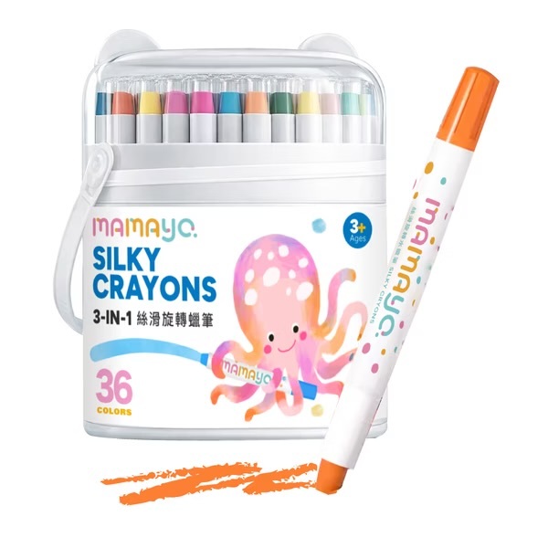 【𝐦𝐚𝐦𝐚𝐲𝐨】絲滑旋轉水蠟筆36色