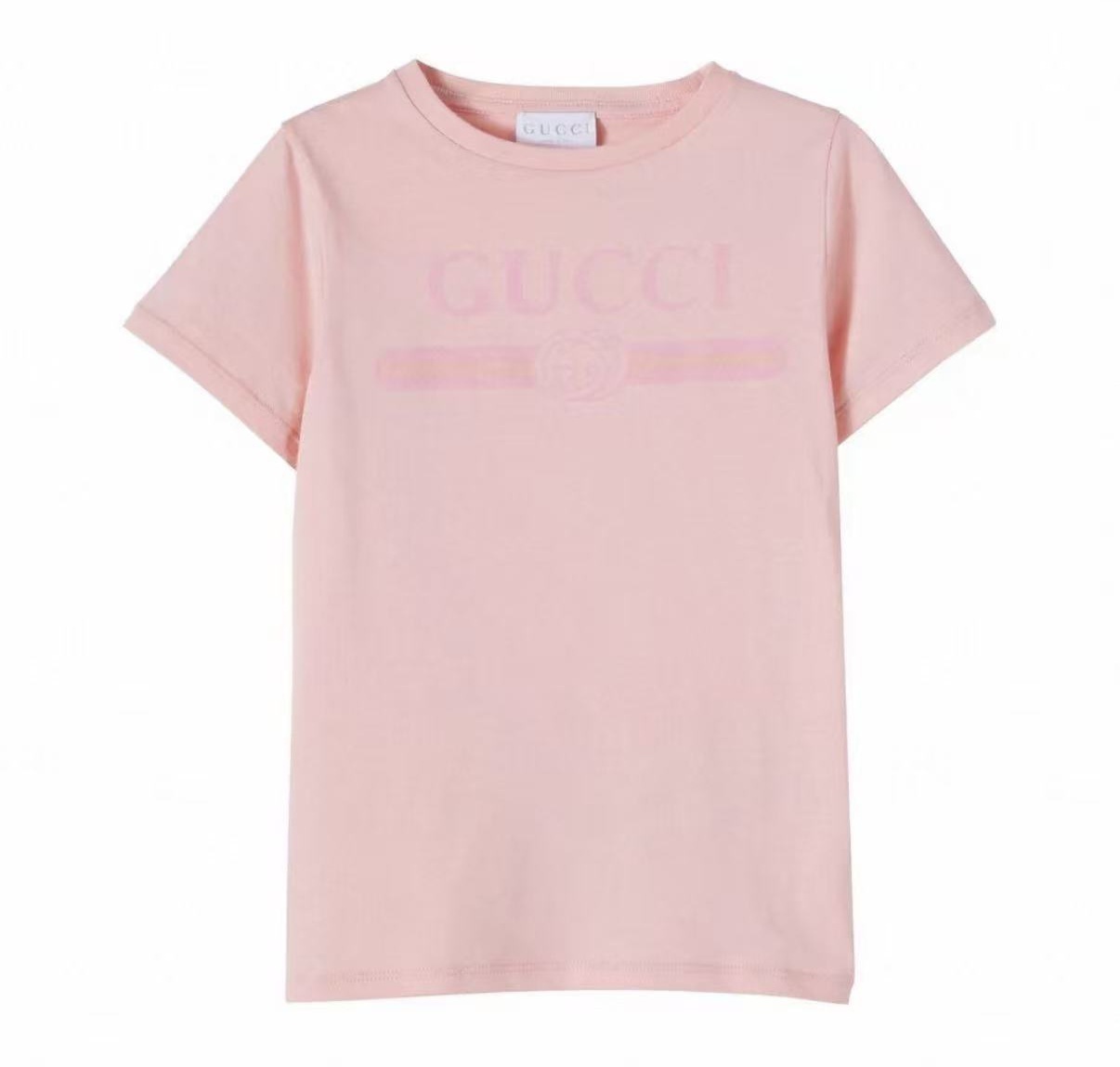 GG Kids 粉色 字母logo Tee