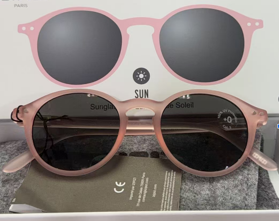GE260410-P4-太陽眼鏡Sunglasses-圓形透粉色-3701210411453-#D(+0)-Pink-Grey Lenses