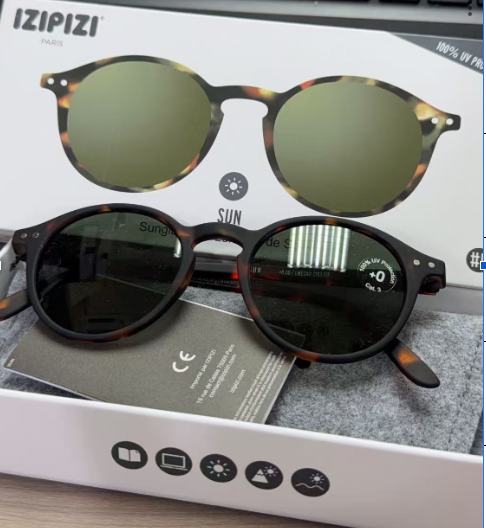 GE260410-P9-太陽眼鏡Sunglasses-圓形深琥珀色-3701210401850-#D(+0)-Tortoise-Green Lenses