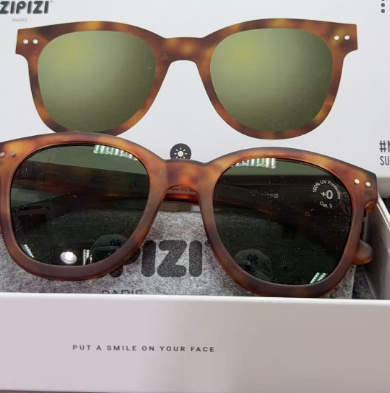GE260410-P19-太陽眼鏡Sunglasses-大方框琥珀色-3701210433110-#N-Havane-Green Lenses