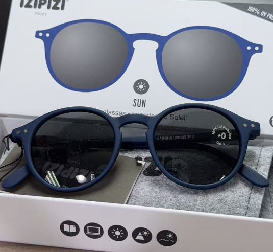 GE260410-P11-太陽眼鏡Sunglasses-圓形藍色-3760222625661-#D(+0)-Navy blue-Grey Lenses