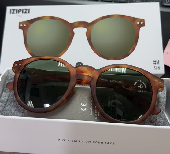 GE260410-P18-太陽眼鏡Sunglasses-大圓框琥珀色-3701210433103-#M-Havane-Green Lenses