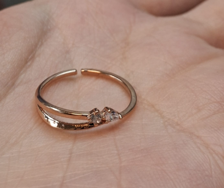 MP260410-R16-C24RB018雙線波浪戒指-RG（非人為保修6個月）