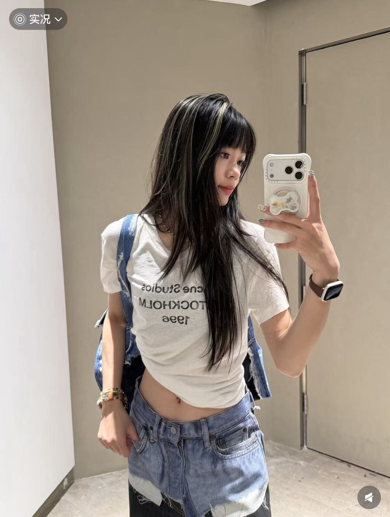 ACNE 造舊破壞款式 字母 Tee 女款