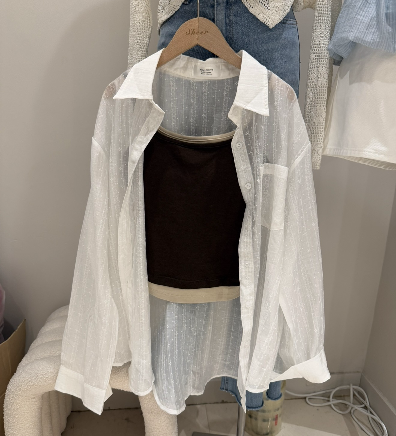 暗花白Shirt
