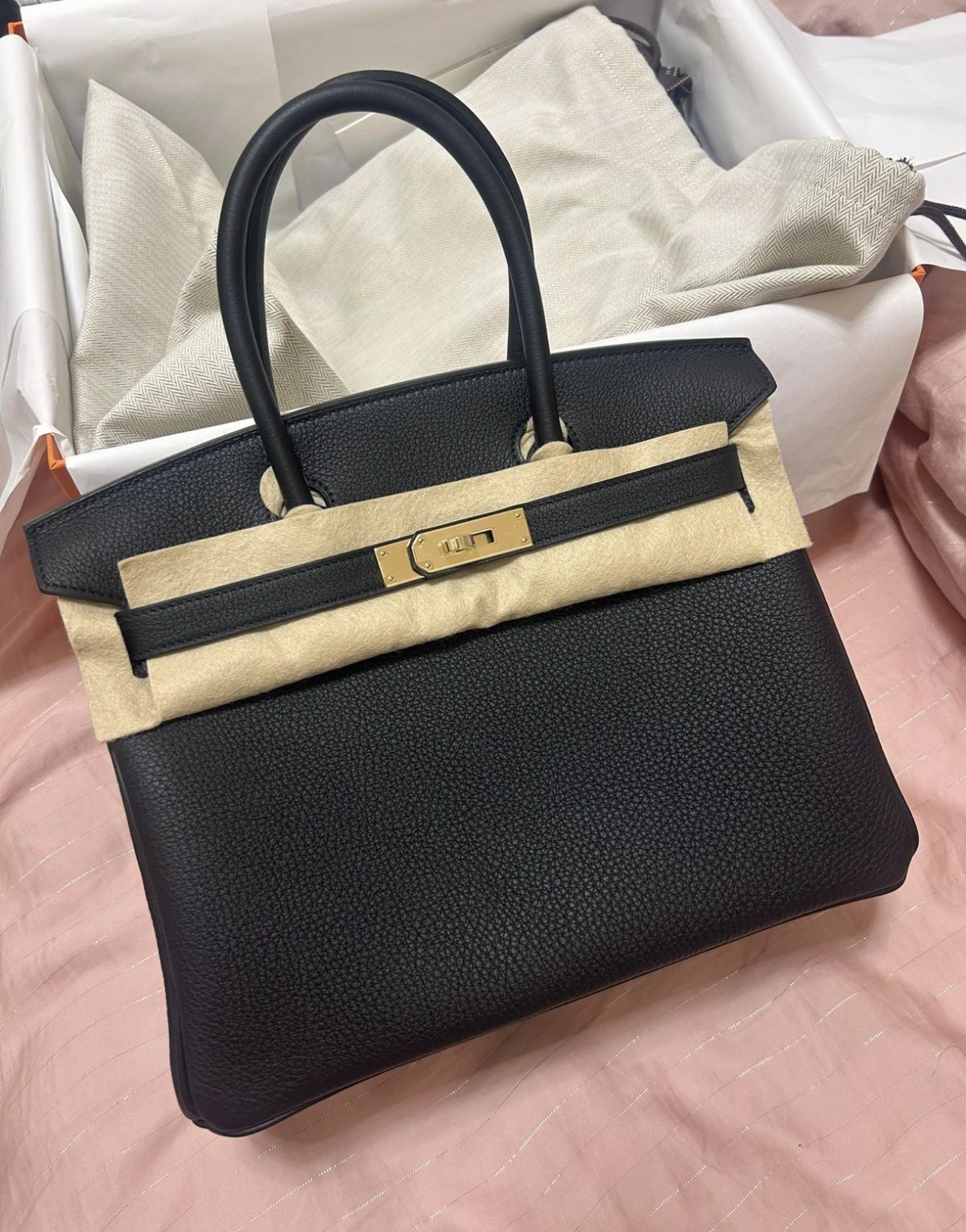 Birkin 30 89 noir cp Togo G